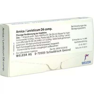 ARNICA/LEVISTICUM D 6 comp. ampullen, 8X1 ml