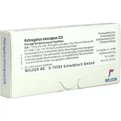 ASTRAGALUS EXSCAPUS D 3 ampullen, 8X1 ml