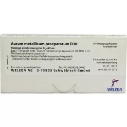 AURUM METALLICUM PRAEPARATUM D 30 ampullen, 8 stuks