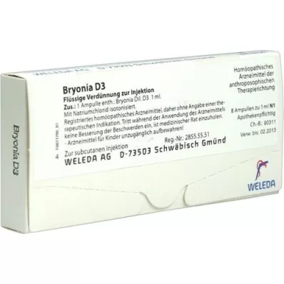 BRYONIA D 3 ampullen, 8X1 ml