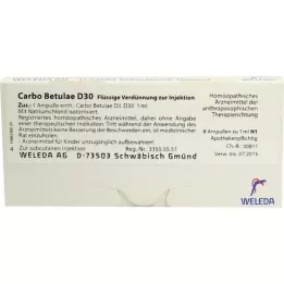 CARBO BETULAE D 30 ampullen, 8X1 ml