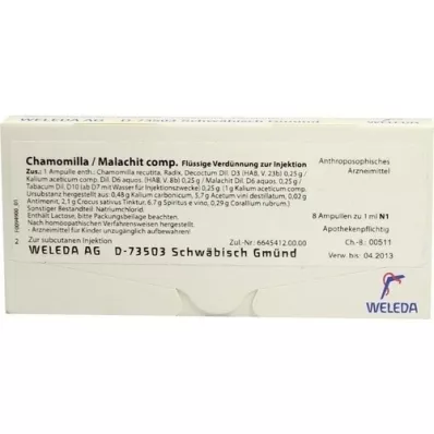 CHAMOMILLA/MALACHIT comp. ampullen, 8X1 ml