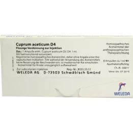 CUPRUM ACETICUM D 4 ampullen, 8X1 ml
