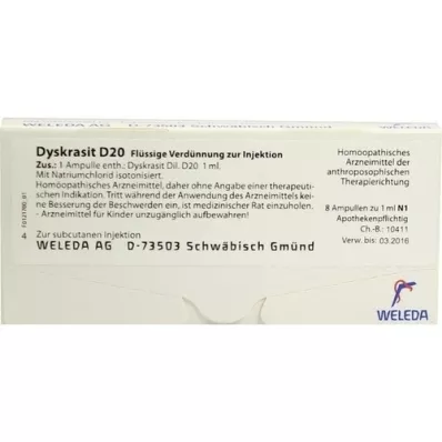 DYSKRASIT D 20 ampullen, 8X1 ml DYSKRASIT D 20 ampullen, 8X1 ml