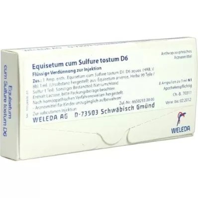 EQUISETUM CUM Zwavel tostum D 6 ampullen, 8X1 ml