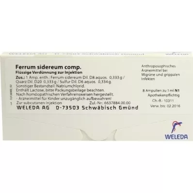 FERRUM SIDEREUM COMP.Ampullen, 8X1 ml FERRUM SIDEREUM COMP.Ampullen, 8X1 ml