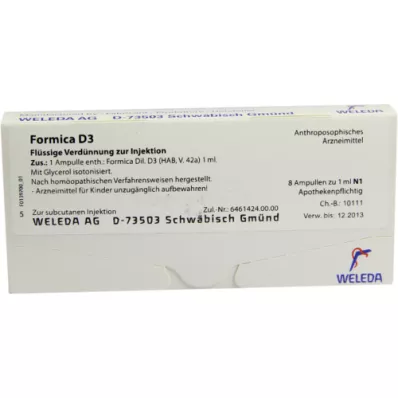 FORMICA D 3 ampullen, 8X1 ml