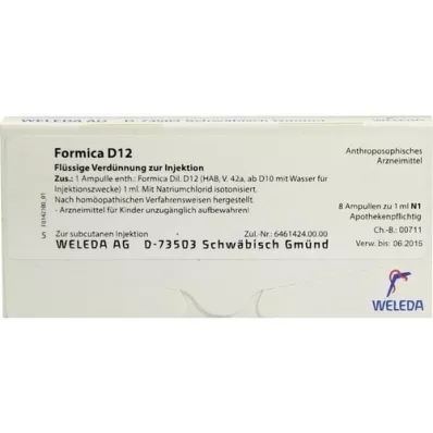 FORMICA D 12 ampullen, 8X1 ml FORMICA D 12 ampullen, 8X1 ml