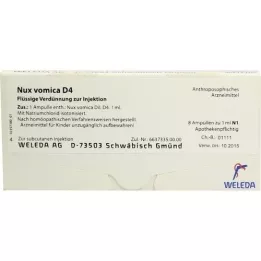 NUX VOMICA D 4 ampullen, 8X1 ml