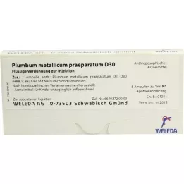 PLUMBUM METALLICUM praep.D 30 ampullen, 8X1 ml