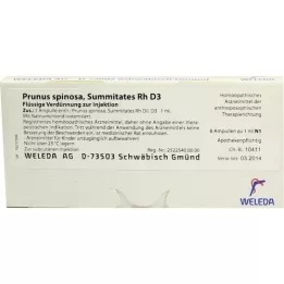 PRUNUS SPINOSA SUMMITATES Rh D 3 ampullen, 8X1 ml