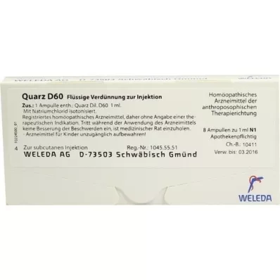 QUARZ D 60 ampullen, 8X1 ml