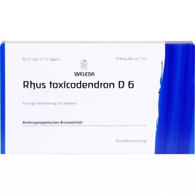 RHUS TOXICODENDRON D 6 ampullen, 8X1 ml