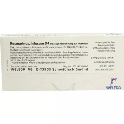 ROSMARINUS D 4 ampullen, 8X1 ml ROSMARINUS D 4 ampullen, 8X1 ml