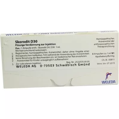 SKORODIT D 30 ampullen, 8X1 ml SKORODIT D 30 ampullen, 8X1 ml