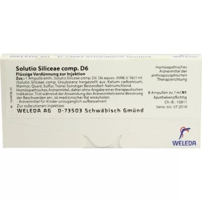 SOLUTIO SILICEAE comp.D 6 ampullen, 8X1 ml SOLUTIO SILICEAE comp.D 6 ampullen, 8X1 ml