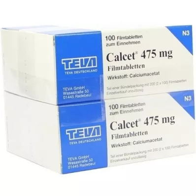 CALCET 475 mg filmomhulde tabletten, 200 stuks
