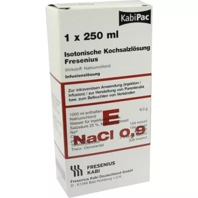 KOCHSALZLÖSUNG 0,9% plastic fles Fresenius, 250 ml KOCHSALZLÖSUNG 0,9% plastic fles Fresenius, 250 ml