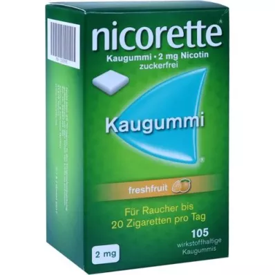 NICORETTE 2 mg versfruitkauwgom, 105 stuks NICORETTE 2 mg versfruitkauwgom, 105 stuks