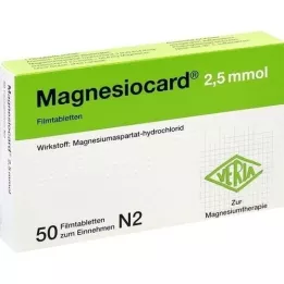MAGNESIOCARD 2,5 mmol filmomhulde tabletten, 50 stuks