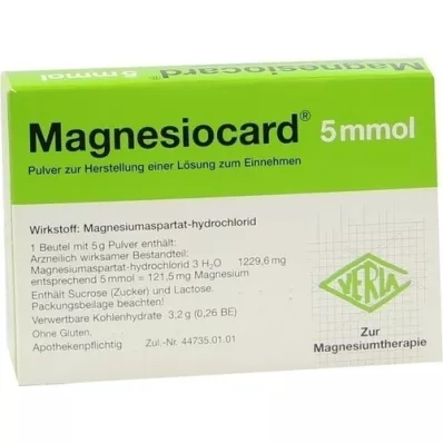 MAGNESIOCARD 5 mmol Plv.z.Her.e.Lsg.z.Intake, 20 stuks MAGNESIOCARD 5 mmol Plv.z.Her.e.Lsg.z.Intake, 20 stuks