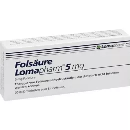 FOLSÄURE LOMAPHARM 5 mg tabletten, 20 stuks