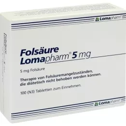 FOLSÄURE LOMAPHARM 5 mg tabletten, 100 st