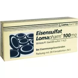 EISENSULFAT Lomapharm 100 mg filmomhulde tabletten, 20 stuks