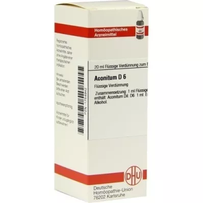 ACONITUM D 6 Verdunning, 20 ml ACONITUM D 6 Verdunning, 20 ml