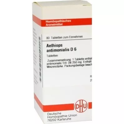 AETHIOPS ANTIMONIALIS D 6 tabletten, 80 st AETHIOPS ANTIMONIALIS D 6 tabletten, 80 st