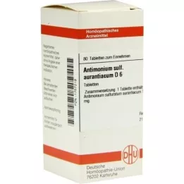 ANTIMONIUM SULFURATUM aurantiacum D 6 tabletten, 80 st