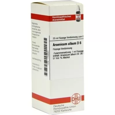 ARSENICUM ALBUM D 6 Verdunning, 20 ml ARSENICUM ALBUM D 6 Verdunning, 20 ml