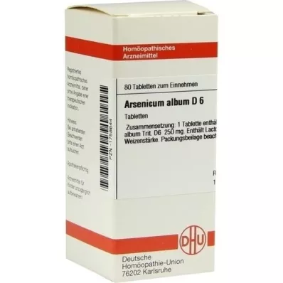 ARSENICUM ALBUM D 6 tabletten, 80 tabletten ARSENICUM ALBUM D 6 tabletten, 80 tabletten