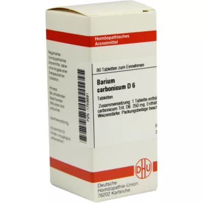 BARIUM CARBONICUM D 6 tabletten, 80 st BARIUM CARBONICUM D 6 tabletten, 80 st