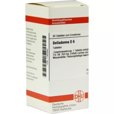 BELLADONNA D 6 tabletten, 80 st BELLADONNA D 6 tabletten, 80 st