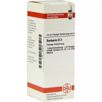 BERBERIS D 3-verdunning, 20 ml BERBERIS D 3-verdunning, 20 ml