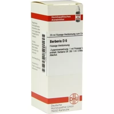 BERBERIS D 6 Verdunning, 20 ml BERBERIS D 6 Verdunning, 20 ml