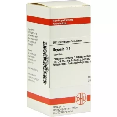 BRYONIA D 4 tabletten, 80 st BRYONIA D 4 tabletten, 80 st