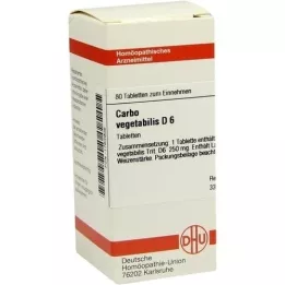 CARBO VEGETABILIS D 6 tabletten, 80 st