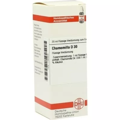 CHAMOMILLA D 30 Verdunning, 20 ml CHAMOMILLA D 30 Verdunning, 20 ml