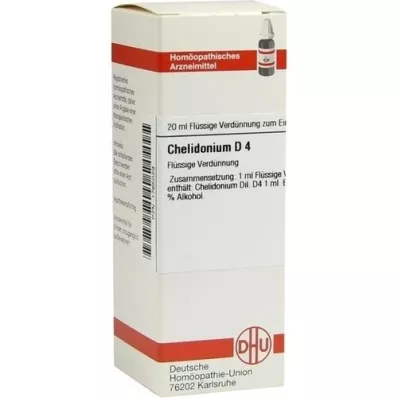CHELIDONIUM D 4 verdunning, 20 ml CHELIDONIUM D 4 verdunning, 20 ml