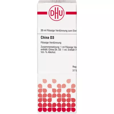 CHINA D 3-verdunning, 20 ml CHINA D 3-verdunning, 20 ml