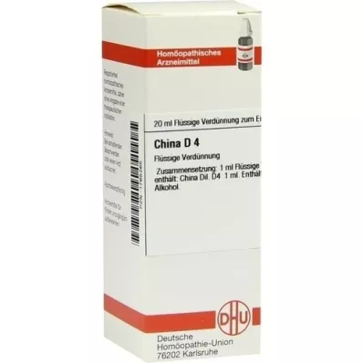 CHINA D 4 verdunning, 20 ml CHINA D 4 verdunning, 20 ml