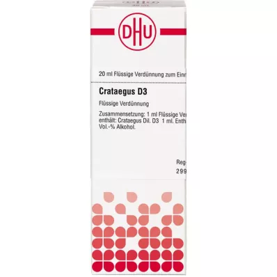 CRATAEGUS D 3-verdunning, 20 ml CRATAEGUS D 3-verdunning, 20 ml