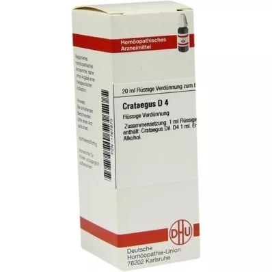 CRATAEGUS D 4 verdunning, 20 ml CRATAEGUS D 4 verdunning, 20 ml