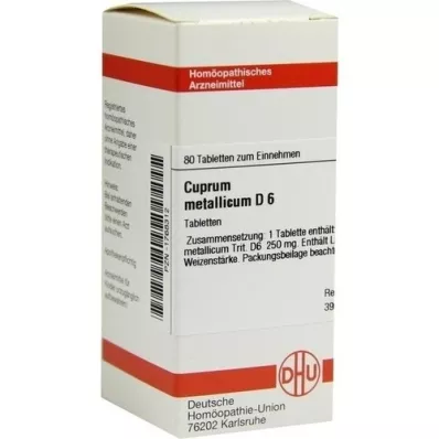 CUPRUM METALLICUM D 6 tabletten, 80 st