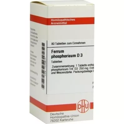 FERRUM PHOSPHORICUM D 3 tabletten, 80 st
