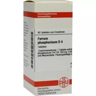 FERRUM PHOSPHORICUM D 4 tabletten, 80 st