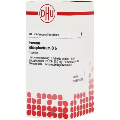 FERRUM PHOSPHORICUM D 6 tabletten, 80 st
