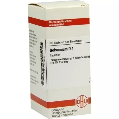 GELSEMIUM D 4 tabletten, 80 st